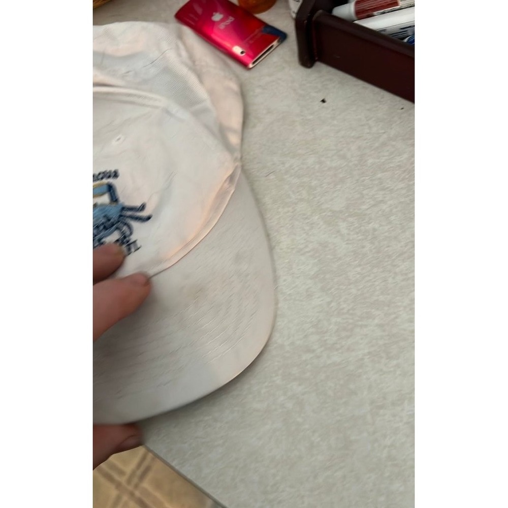 Port & Company White Cap with Crab Island‎ Destin, FL Embroidery